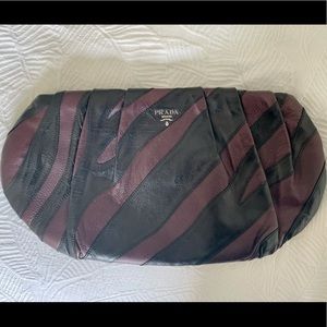 Authentic Prada Modore Vitellino Ribes Clutch Pochette, Preowned